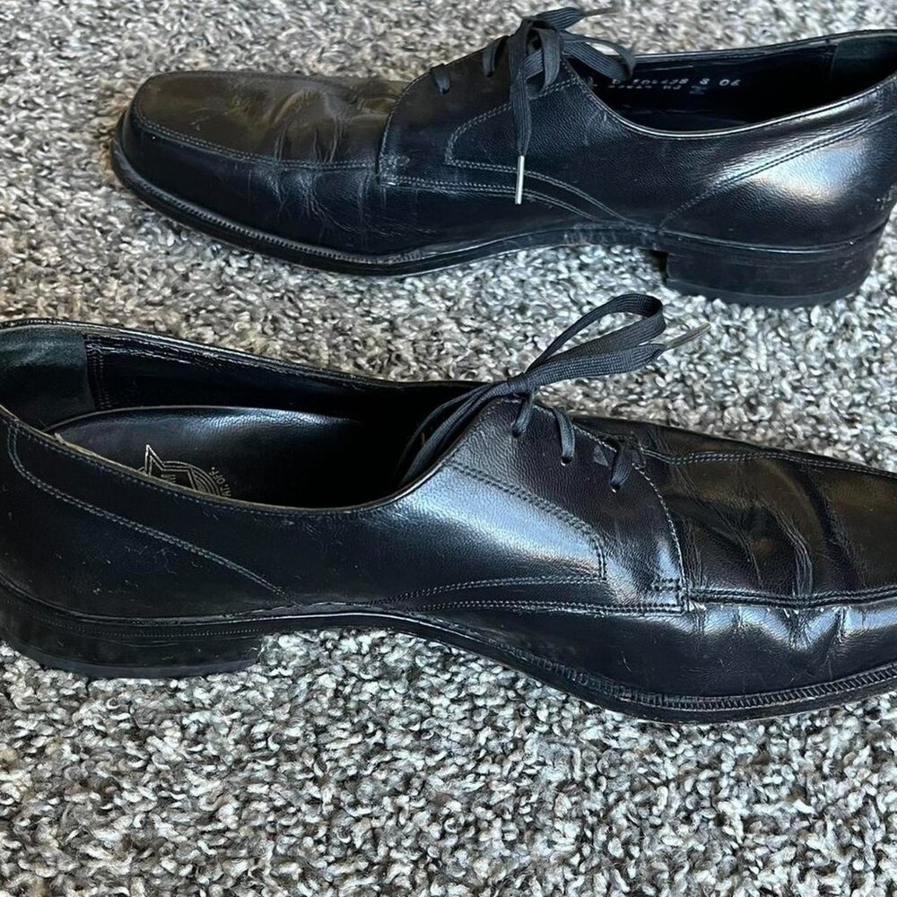 Florsheim Black Leather Oxford Dress Shoes Mens 10 Formal Prom Classic Business - Picture 4 of 7